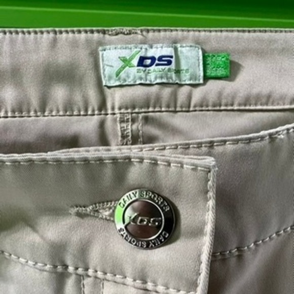 Daily Sports XDS Khaki Cropped Cargo Pants Womens 6 Tan Capri Utility Ankle Zip - Picture 8 of 16